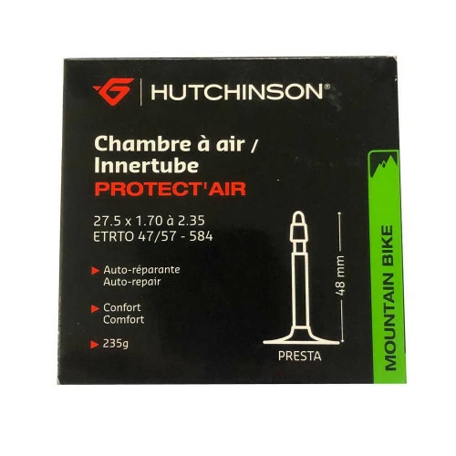 Chambre à Air Hutchinson Protect'Air 27.5x1.70/2.35 Valve Presta 48mm Auto-obturante Avec Gel Anti-crevaison ETRTO 47/57-584 3 Chambre à Air Hutchinson Protect'Air 27.5x1.70/2.35 Valve Presta 48mm Auto-obturante Avec Gel Anti-crevaison ETRTO 47/57-584