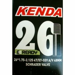 Chambre à Air KENDA E-READY - 26 Pouces - Valve Schräder (Auto/Moto) 48 Mm - ETRTO 47/57-559