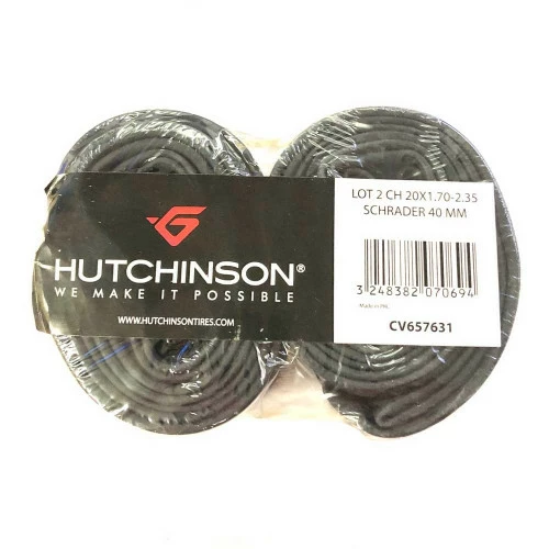 Chambre à Air Lot De 2 Chambres à Air Hutchinson 20x1.70/2.35 Valve Schrader 40mm ETRTO 44/60-406 3 Chambre à Air Lot De 2 Chambres à Air Hutchinson 20x1.70/2.35 Valve Schrader 40mm ETRTO 44/60-406