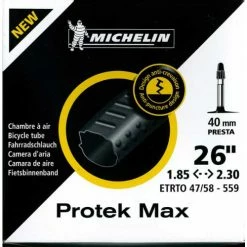 Chambre à Air MICHELIN Protek Max 26x1.85/2.30 - Presta - Auto-obturante Avec Gel Anti-crevaison - ETRTO 47/58-559 -Vélo Soldes mic951590